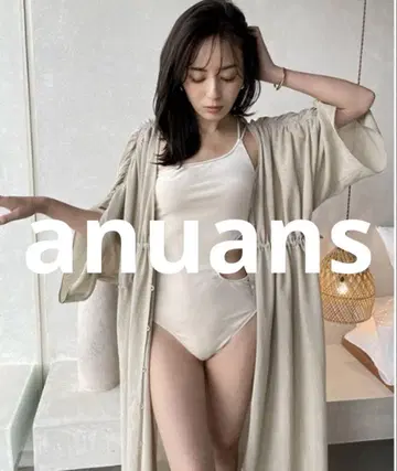 거의 미사용 anuans 반팔 원피스 FREE 베이지 여성용