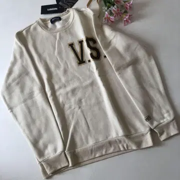 V.S. 로고 아이보리 크루넥 트레이닝복