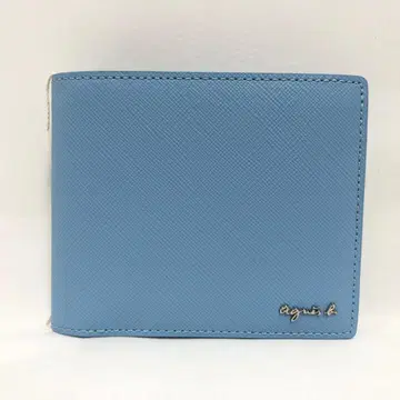 미사용 새상품 agnes b. (에네스베) 접이식 지갑 라이트 블루 계열