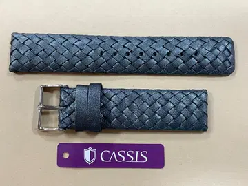 CASSIS 다크 그레이 20mm 뜨개질 가죽 벨트 MAUI