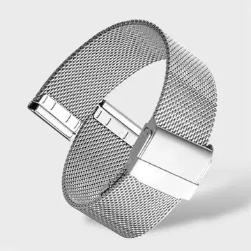 메탈 실버 시계 벨트 20mm 금속제 밴딩 메쉬 미라네즈