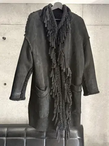 vintage/fringe mouton coat
