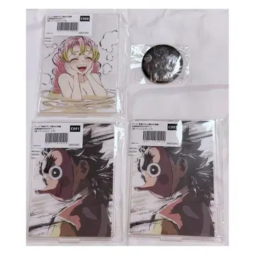 귀멸의 칼날 전막간화 WEBSHOP 복권 B상 C상 아크릴 스탠드 캔뱃지