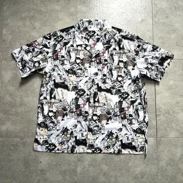 그라니프 데스노트 패턴 셔츠 폴리 셔츠 L 사이즈 애니메이션 코믹스