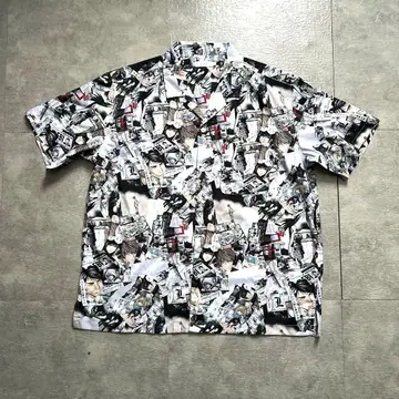 그라니프 데스노트 패턴 셔츠 폴리 셔츠 L 사이즈 애니메이션 코믹스