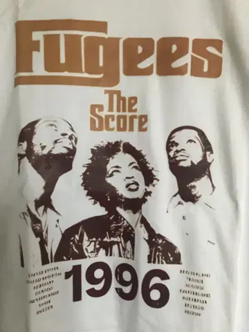 Fugees The Score 1996 티셔츠 로린 힐 R&B