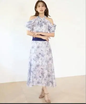 snidel 프린지 허리 리브 원피스