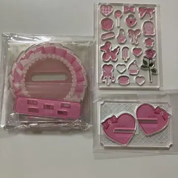 후쿠야 캐릭터 복권 오나마에 커스텀 pink 핑크 3종 세트