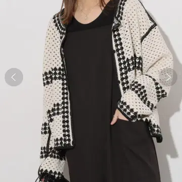 JOURNAL STANDARD 크로셰 라인 크루넥 가디건