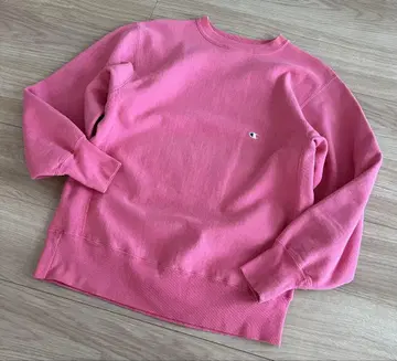 미국제 90s CHAMPION 눈 달린 리버스 핑크 구제 의류 빈티지