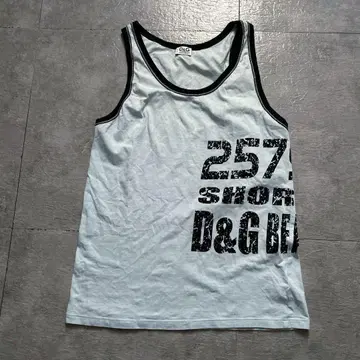 D&G BEACH WEAR 린 가타 탱크탑 y2k 서프 빅 로고