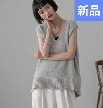 [새상품] LOWRYSFARM 라메 슬라브 오버 베스트 그레이 롤리스