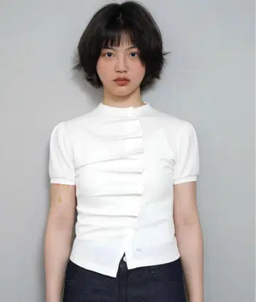 [ TIE.ME ] 버튼 업 티셔츠 화이트