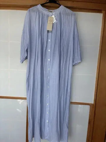 사만사 모스모스 스카이블루 스트라이프 셔츠 원피스 택 포함 새상품