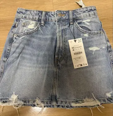ZARA 자라 데님 스커트 XS 택 포함