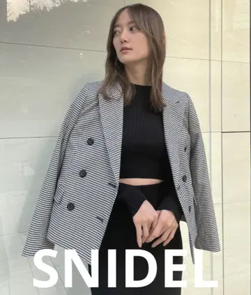 택 포함 미사용 새상품 SNIDEL Sustainable 더블 자켓