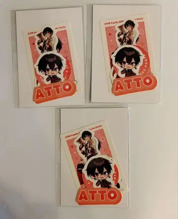 STPR Family EXPO ATTO 군 스티커 3장 세트