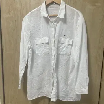 LACOSTE 라코스테 린넨 100% 셔츠 화이트 38