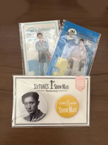 SnowMan 이와모토 테루 아크릴 스탠드 캔뱃지 묶음 판매