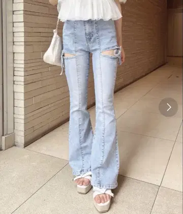 INGNI 플레어 데님 팬츠 M 사이즈
