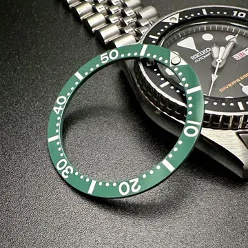 7S26-0030 SKX013 SKX015 플랫 이너 베젤 그린
