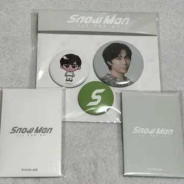 SnowMan 팝업 포토 카드 팩 AB 캔뱃지 아베 료헤이 한국