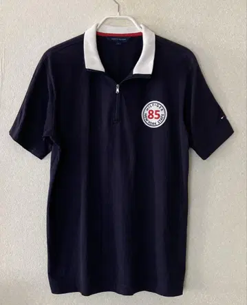 TOMMY HILFIGER 타미힐피거 남성용 하프 지퍼 반팔