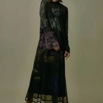 AMERI / NUANCE ART LAYERED SHEER DRESS