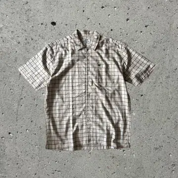 PIKO 플란넬 셔츠 집업 반팔 체크 90s 구제 의류