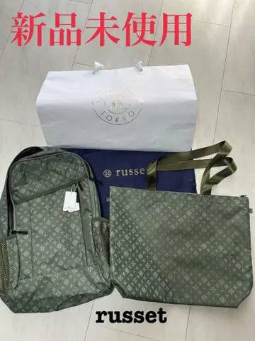 [russet 미사용 새상품] 나일론 에코백 토트백 백팩 그린