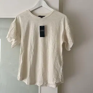 새상품 랄프 로렌 아이보리 T셔츠