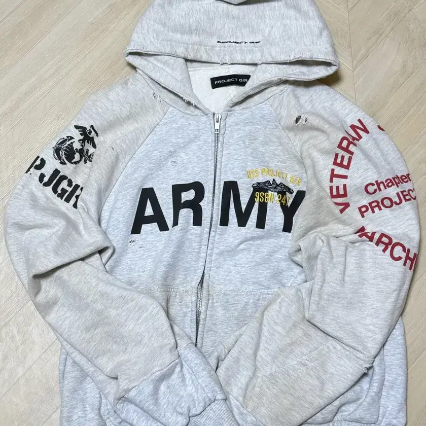 トップス PROJECT G/R ARMY ZIP HOODIE SIZE 2 トップス PROJECT G/R ARMY ZIP HOODIE SIZE 2 PROJECT G/R