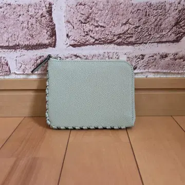 새상품급 민트 그린 가죽 코인 케이스