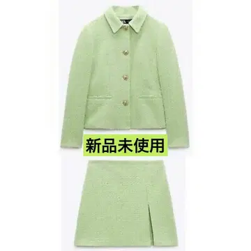[ 미사용 새상품 ] ZARA 셋업 트위드 자켓 스커트 반값 이하