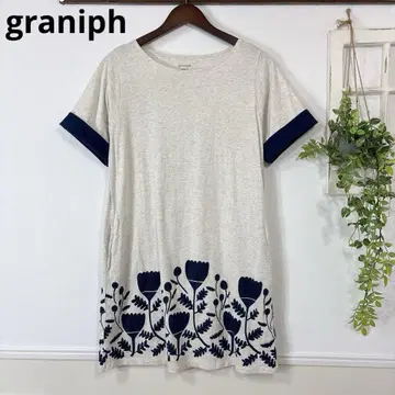새상품급 graniph 그라니프 꽃 코튼 원피스