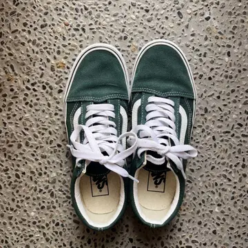 VANS 올드스쿨 그린 스웨이드 하이컷 스니커즈 24cm