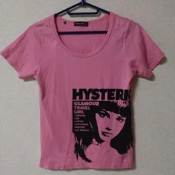 HYSTERIC GLAMOUR 핑크 반팔 T셔츠