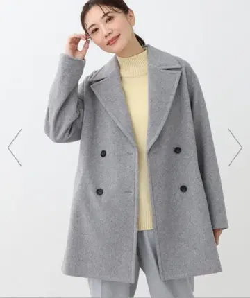 리플렉트 미들 기장 피코트 라이트 그레이 7호 미사용 새상품