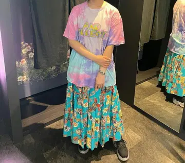&ellecy 낙서 엔젤 스커트