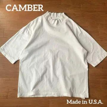 USA CAMBER 모크넥 오버 사이즈 화이트 T셔츠 2XL
