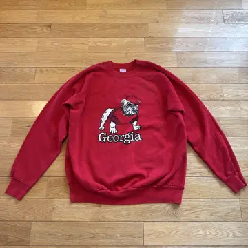 80s 빈티지! Georgia 대학 불독 트레이닝복 빨간색