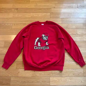 80s 빈티지! Georgia 대학 불독 트레이닝복 빨간색