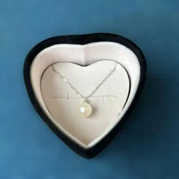 k10 화이트 골드 펄 목걸이