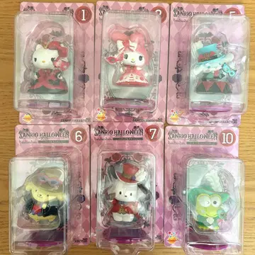 산리오 HAPPY 복권 할로윈 2021 피규어 6개 세트