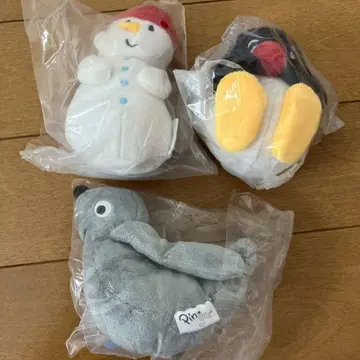핑구 가챠가챠 봉제 인형 세트 눈사람 로비