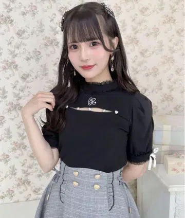ROJITA 데콜테 트임 펄 디자인 TOPS
