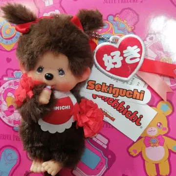 해피 컬러 몽치치 키체인 레드 빨간색 좋아하는 여아 몽치치