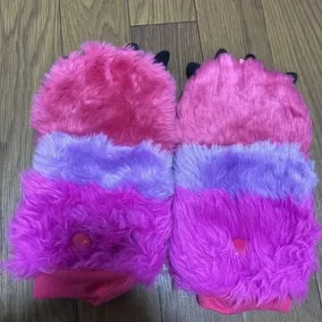 이상한 나라의 앨리스 체셔 고양이 장갑 미튼 퍼 꼬리 할로윈