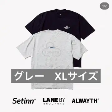 Lane by x Setinn x alwayth 티셔츠 그레이 XL