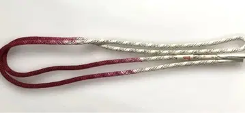 허리띠 순수 실크 와인색과 화이트 허리띠